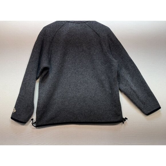 EMS Womens Wool Blend Pullover Sweater Knit Long Sleeve Sz M Gray 1/4 Zip - Picture 11 of 12